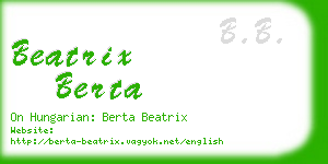 beatrix berta business card
